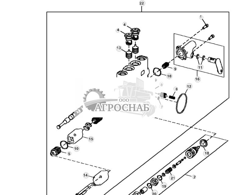 Секция клапана подъема правого ножевого полотна, стандартные органы управления - ST3608 570.jpg